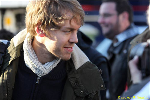 Sebastian Vettel durin winter tests before 2012 F1 season