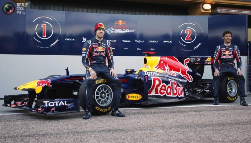 Formula-1, Red Bull 2011 presentation Sebastian Vettel and Mark Webber Formula-1, Red Bull 2011 presentation Sebastian Vettel and Mark Webber