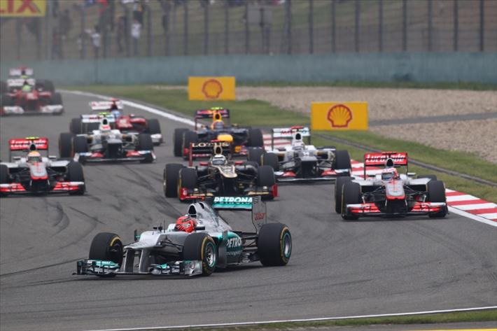 Formula-1, Гран При Китая 2012, Старт гонки Formula-1, Гран При Китая 2012, Старт гонки