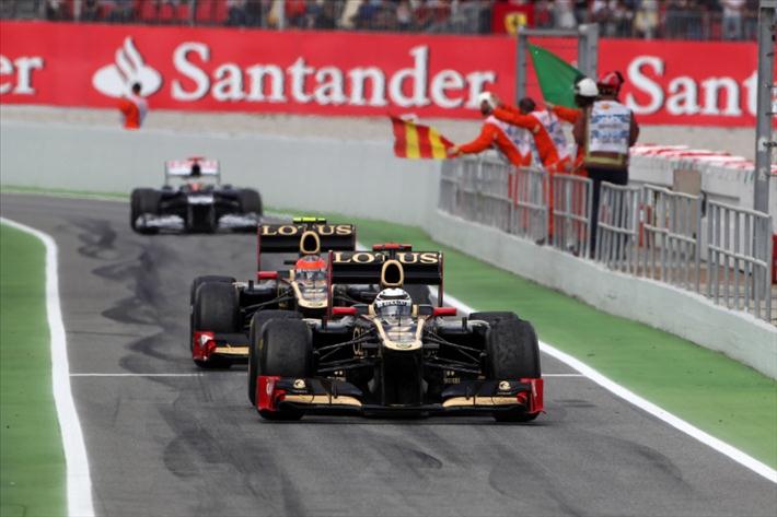Formula-1, Гран При Испании 2012, Кими Райкконен, Роман Грожан Formula-1, Гран При Испании 2012, Кими Райкконен, Роман Грожан