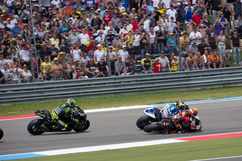 MotoGP, 2012 Iveco TT Assen, Alvaro Bautista and Jorge Lorenzo - seconds before accident.