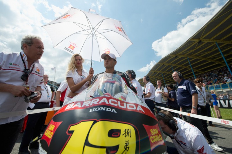 MotoGP, 2012 Iveco TT Assen, Alvaro Bautista before race start.
