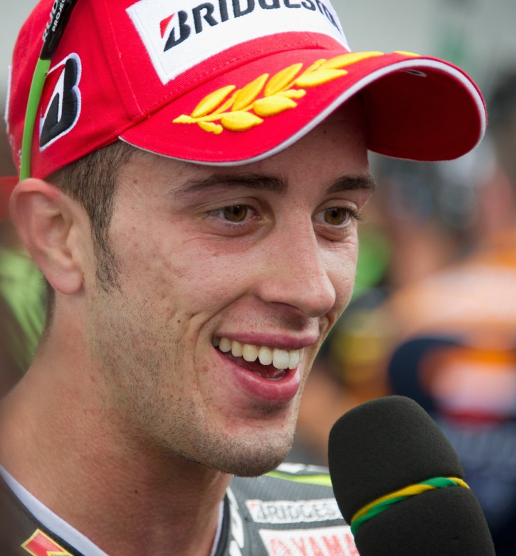 MotoGP, 2012 eni Motorrad Grand Prix Deutschland, Andrea Dovizioso speaking of race after finish.