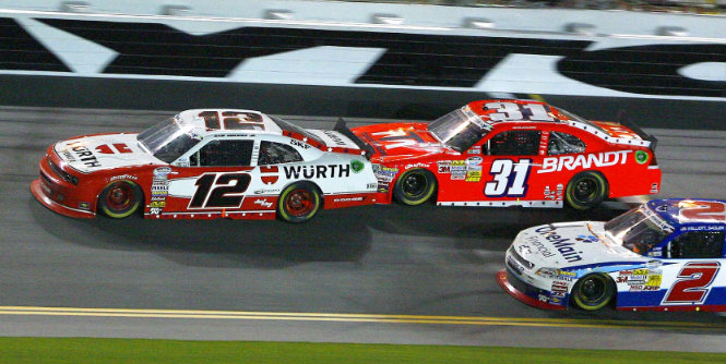 Nationwide Series - Daytona-2 - #12 Sam Hornish, #31 Justin Allgaier, #2 Elliott Sadler