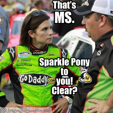 Danica Patrick with her crew-chief Tony Eury-Jr