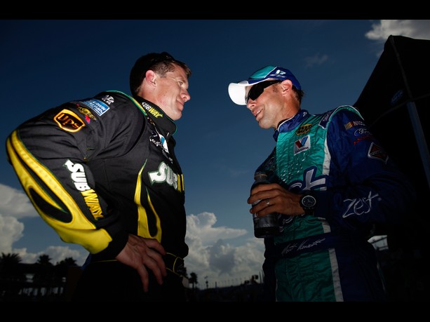 2012 Daytona 400 team-mates Edwards & Kenseth