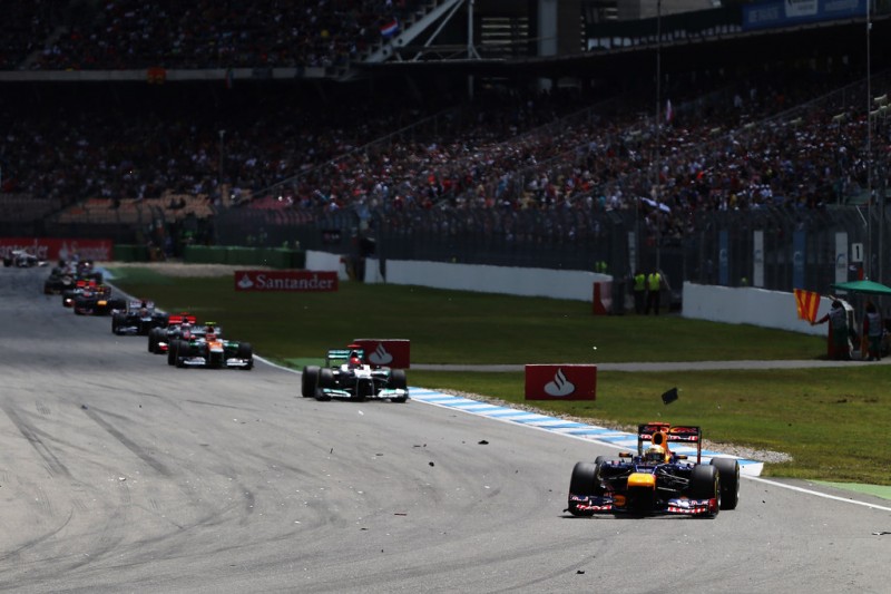 Formula-1, Гран При Германии 2012, Феттель в обломках