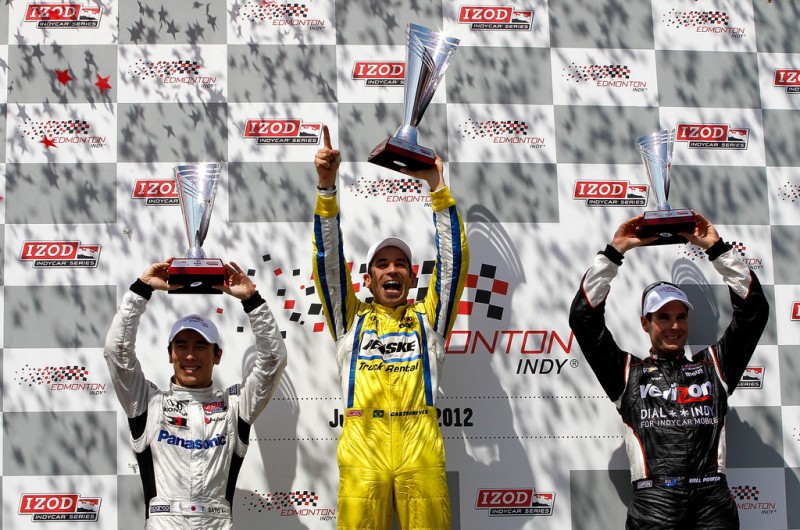 IndyCar, 2012 Edmonton Indy, Helio Castroneves, Takuma Sato, Will Power