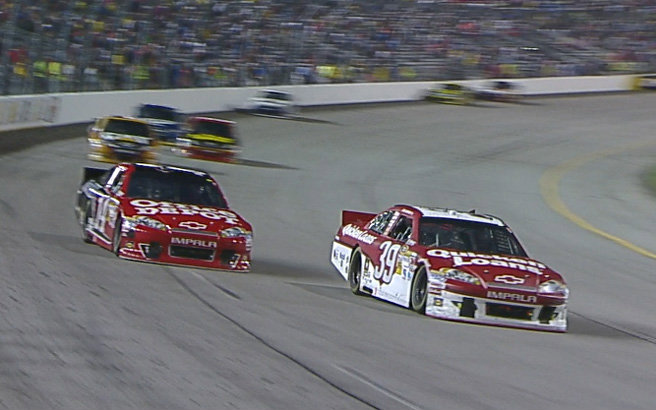 A recent rain caution jumbled the running order as some stayed out, some pitted; and now Ryan Newman is in position to grab the final wild card with a win.