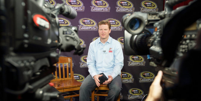 Dale Earnhardt Jr. is used to being in the spotlight but gave an intimate look into his life in a video for CBS. (Getty Images) 