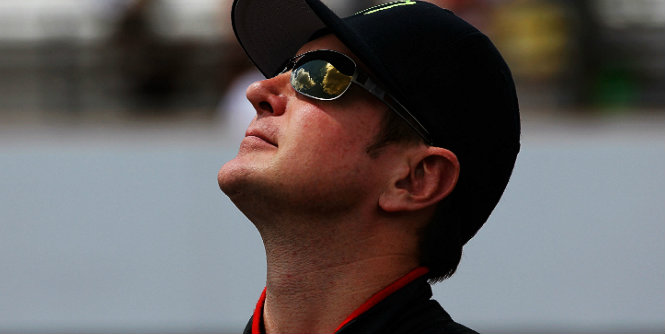 Kurt Busch looks on, perhaps wondering when he will finally have a nice car and team together.