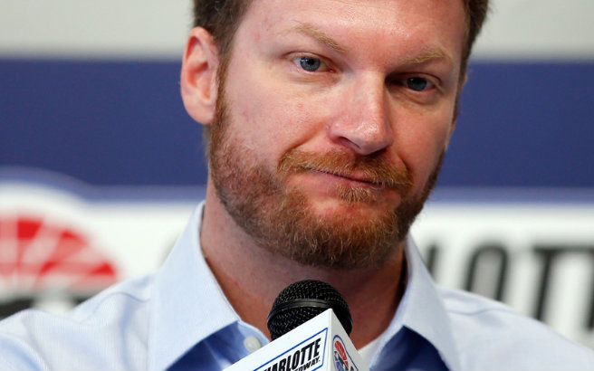 Junior out with concussion. Dale Earnhardt Jr. will not race in the upcoming Chase events at Charlotte or Kansas after being diagnosed with a concussion due to crashes this season, including Talladega.