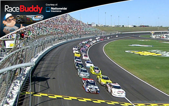 Nationwide Series race - Joey Logano secured his series-best 5th pole of 2012 and looks to add to his NNS-leading 8 wins at Kansas. Race just under way.