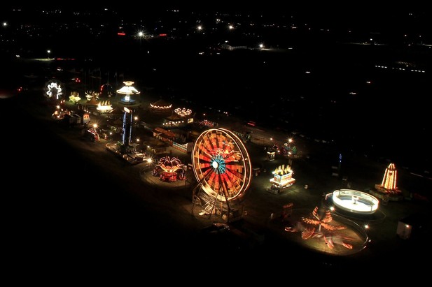 FORT WORTH, TX - NOVEMBER 02: A general view of the backstretch carnival during the NASCAR Camping World Truck Series WinStar World Casino 350k at Texas