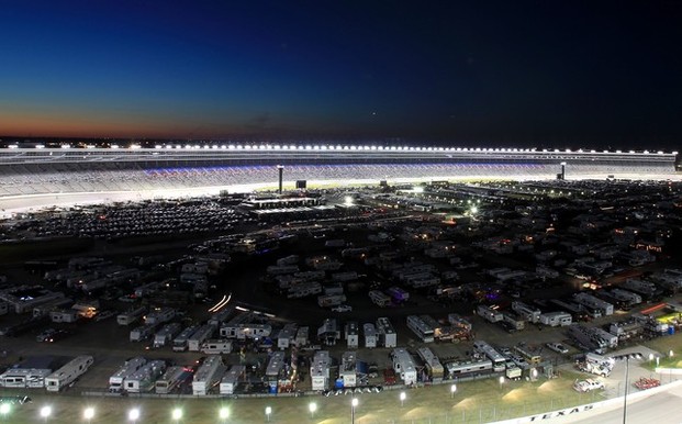FORT WORTH, TX - NOVEMBER 02: A general view as trucks race during the NASCAR Camping World Truck Series WinStar World Casino 350k at Texas