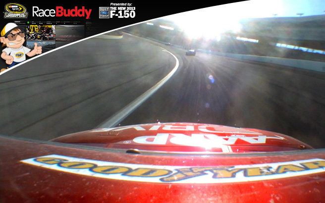 Drivers are having a hard time seeing during the middle portion of the race at Texas as the sun has begun to set, causing a terrible glare.