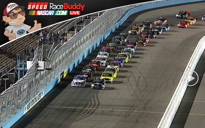 Truck Series race - And they're off at Phoenix. Can James Buescher extend his points lead or will Ty Dillon emerge from a poor starting position to make up some ground?