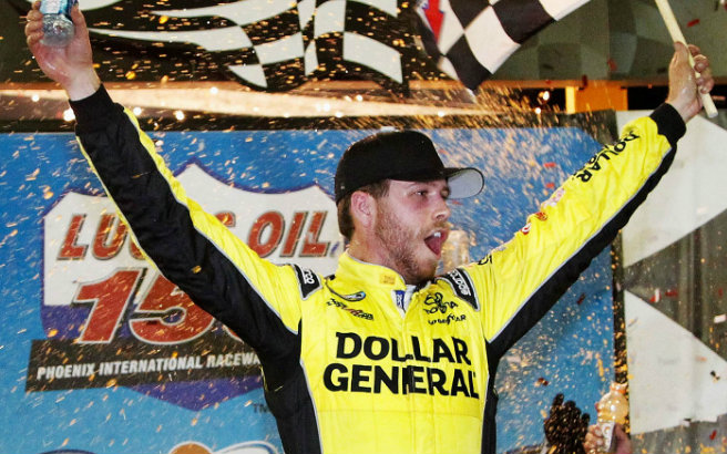 Scott survives chaos - Brian Scott survived a caution-filled night to earn the win at Phoenix. James Buescher was able to hang onto his points lead despite blowing out a tire late in the race.