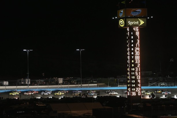 AVONDALE, AZ - NOVEMBER 09: Trucks race during the NASCAR Camping World Truck Series Lucas Oil 150 at Phoenix International Raceway on November 9, 2012 in Avondale, Arizona.