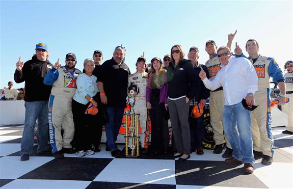 16-year-old Tyler Reddick won in his NASCAR K&N Pro Series East debut, surviving a last-lap incident with points leader Brett Moffiit on the way to Victory Lane at Rockingham on Saturday.  As a result, Kyle Larson won the 2012 series championship
