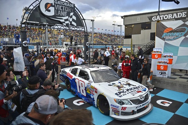November 10th, 2012, Avondale, Arizona, USA Joey Logano in Victory Lane during the Great Clips 200 race at Phoenix International Raceway in Avondale, Arizona.