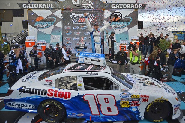 November 10th, 2012, Avondale, Arizona, USA Joey Logano in Victory Lane during the Great Clips 200 race at Phoenix