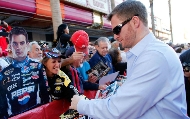 Junior honored yet again. Dale Earnhardt Jr. tied Bill Elliott's record by being crowned the 2012 National Motorsports Press Association Most Popular Driver for the 10th consecutive year on Wednesday afternoon.