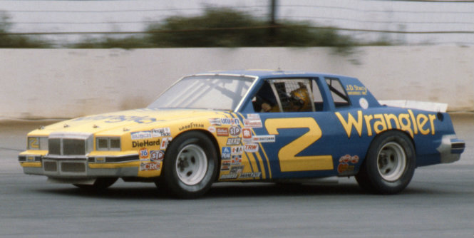 Large and small chassis run side by side. 115-inch wheelbase has its finale during 1981 season-opener at Riverside. Dale Earnhardt was the highest finisher among those driving the new chassis at Riverside in 1981, finishing third. 