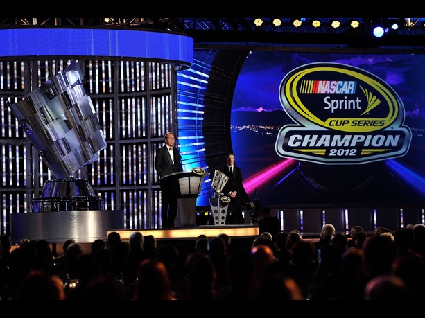 Sprint CEO Dan Hesse speaks during the NASCAR Sprint Cup Series Champion's Awards Ceremony at the Wynn Las Vegas on November 30, 2012