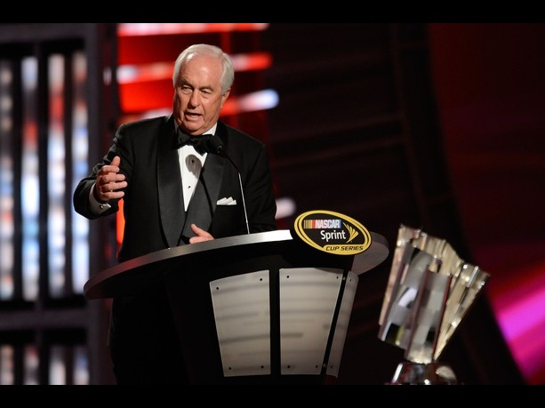 NASCAR Sprint Cup Series Champion Team Owner Roger Penske speaks during the NASCAR Sprint Cup Series Champion's Awards Ceremony at the Wynn Las Vegas on November 30, 2012 