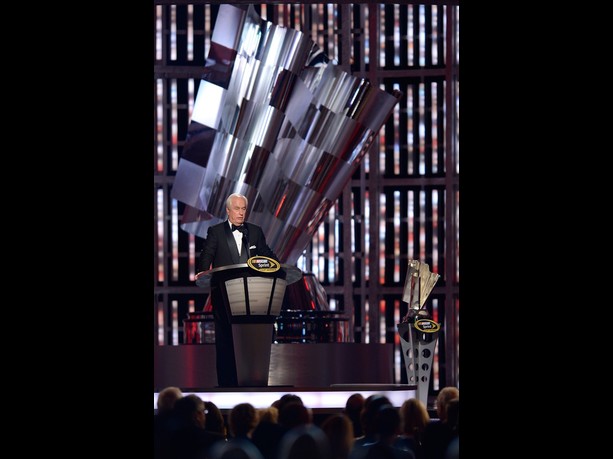 NASCAR Sprint Cup Series Champion Team Owner Roger Penske speaks during the NASCAR Sprint Cup Series Champion's Awards Ceremony at the Wynn Las Vegas on November 30, 2012 