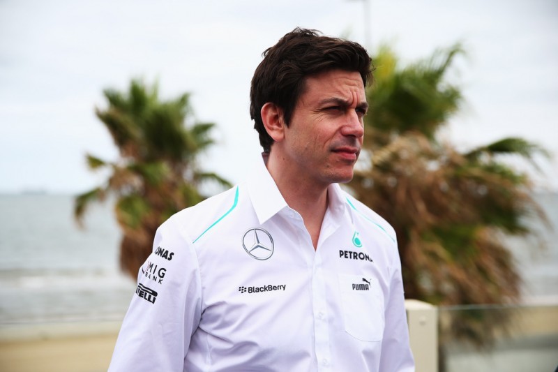 Toto Wolff the Executive Director of Mercedes GP talks to the media at an event near St Kilda beach during previews to the Australian Formula One Grand Prix on March 14, 2013 in Melbourne, Australia.