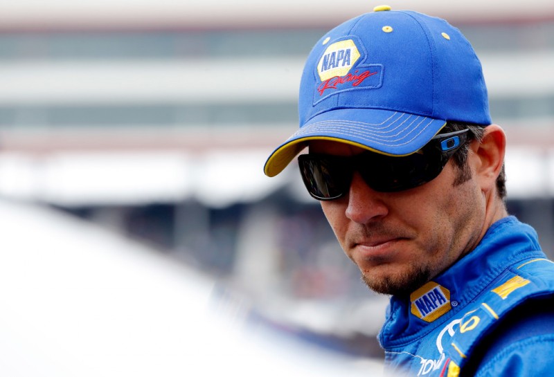 Martin Truex Jr., driver of the #56 NAPA Auto Parts Toyota, looks on prior to the NASCAR Sprint Cup Series Food City 500 at Bristol Motor Speedway on March 17, 2013 in Bristol, Tennessee. 