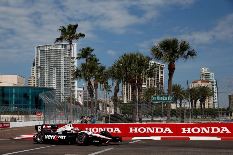 Will Power of Australia drives the #12 Verizon Team Penske Dallara Chevrolet during practice for the IZOD IndyCar Series Honda Grand Prix of St Petersburg on March 22, 2013 in St Petersburg, Florida.