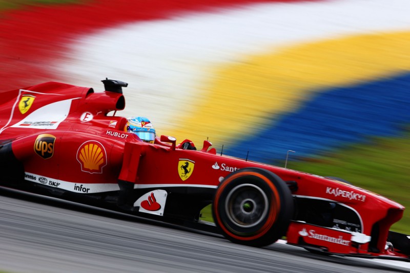 Fernando Alonso of Spain and Ferrari drives during the final practice session prior to qualifying for the Malaysian Formula One Grand Prix at the Sepang Circuit on March 23, 2013 in Kuala Lumpur, Malaysia.