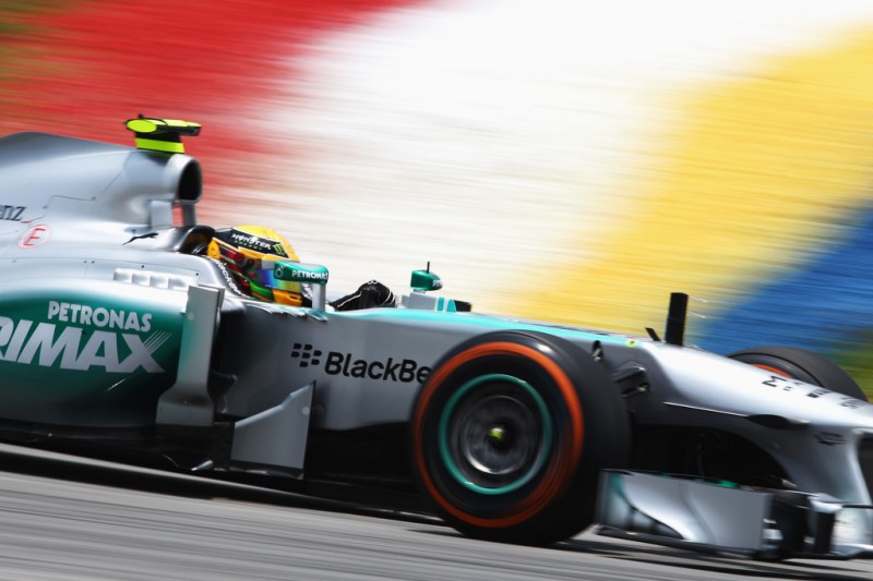 Lewis Hamilton of Great Britain and Mercedes GP drives during the final practice session prior to qualifying for the Malaysian Formula One Grand Prix at the Sepang Circuit on March 23, 2013 in Kuala Lumpur, Malaysia.