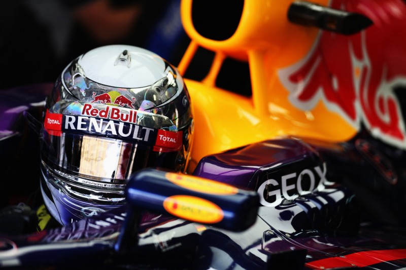 Sebastian Vettel of Germany and Infiniti Red Bull Racing prepares to drive during qualifying for the Malaysian Formula One Grand Prix at the Sepang Circuit on March 23, 2013 in Kuala Lumpur, Malaysia.