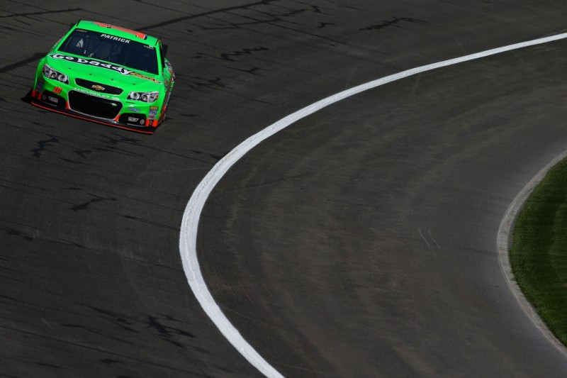 Danica Patrick, driver of the #10 GoDaddy.com Chevrolet, practices for the NASCAR Sprint Cup Series Auto Club 400 at Auto Club Speedway on March 22, 2013 in Fontana, California. 