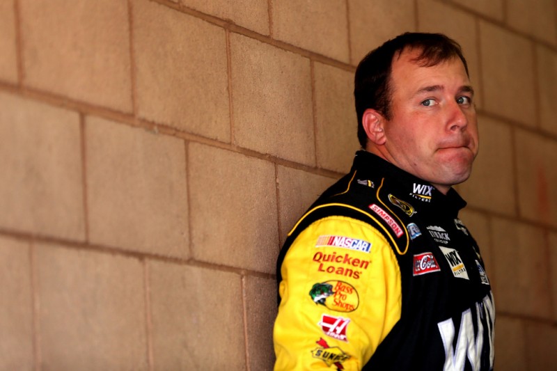 Ryan Newman, driver of the #39 WIX Filters Chevrolet, stands in the garage area during practice for the NASCAR Sprint Cup Series Auto Club 400 at Auto Club Speedway on March 22, 2013 in Fontana, California.