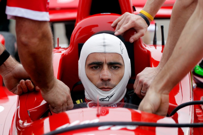 Dario Franchitti of Scotland, driver of the #10 Target Chip Ganassi Racing Dallara Honda sits in his car during practice for the IZOD IndyCar Series Honda Grand Prix of St Petersburg on March 23, 2013 in St Petersburg, Florida. 