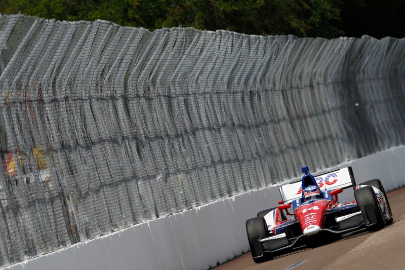 Takuma Sato of Japan, drives the #14 ABC Suppy A.J. Foyt Racing during qualifying for the IZOD IndyCar Series Honda Grand Prix of St Petersburg on March 23, 2013 in St Petersburg, Florida. 