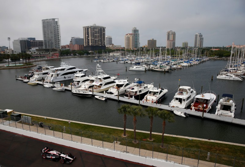 Will Power of Australia, drives the #12 Verizon Team Penske Dallara Chevrolet during qualifying for the IZOD IndyCar Series Honda Grand Prix of St Petersburg on March 23, 2013 in St Petersburg, Florida. 