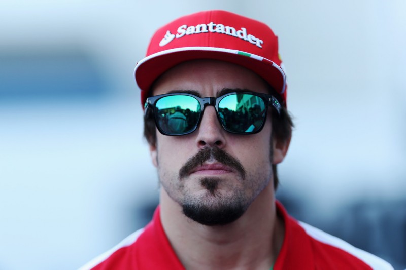 Fernando Alonso of Spain and Ferrari attends the drivers parade before the German Grand Prix at the Nuerburgring on July 7, 2013 in Nuerburg, Germany. 