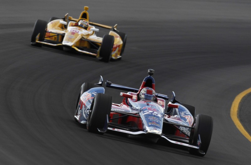Marco Andretti drives the #25 RC Cola Chevrolet during practice for the Pocono INDYCAR 400 at Pocono Raceway on July 6, 2013 in Long Pond, Pennsylvania. 