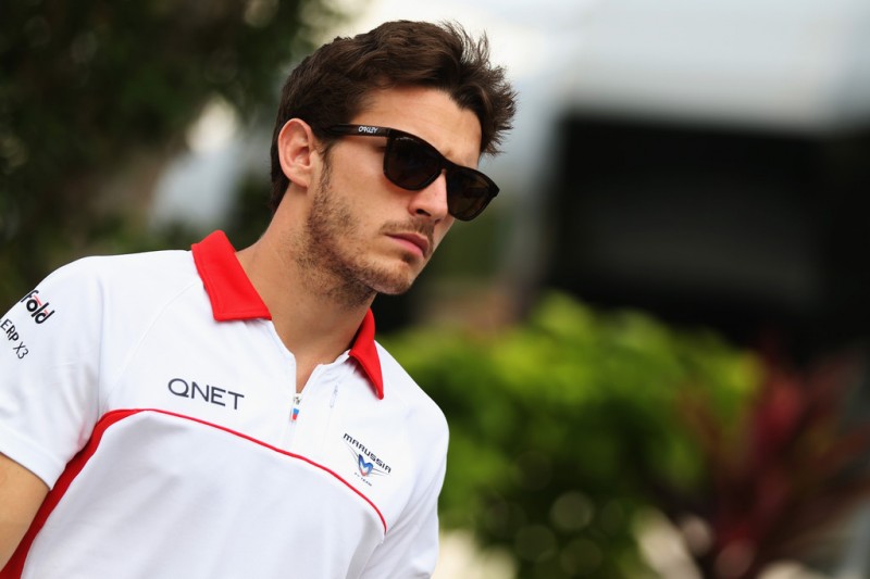 Jules Bianchi of France and Marussia walks in the paddock following practice for the Malaysian Formula One Grand Prix at the Sepang Circuit on March 22, 2013 in Kuala Lumpur, Malaysia. 