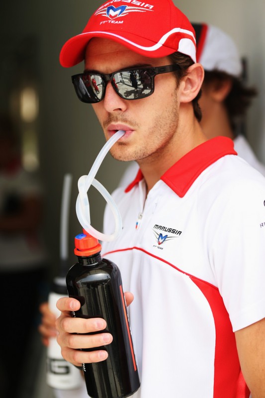 Jules Bianchi of France and Marussia attends the drivers parade before the Bahrain Formula One Grand Prix at the Bahrain International Circuit on April 21, 2013 in Sakhir, Bahrain. 