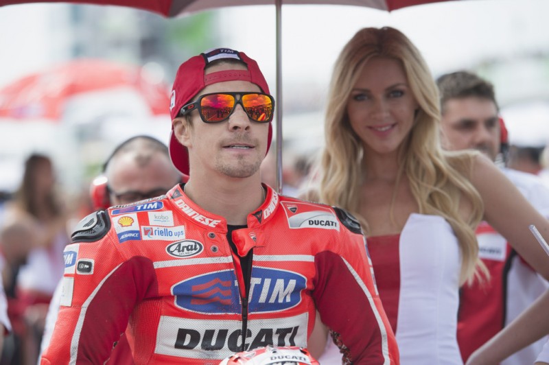 Nicky Hayden of USA and Ducati Marlboro Team prepares to start on the grid during the MotoGP race during the MotoGp of Germany - Race at Sachsenring Circuit on July 14, 2013 in Hohenstein-Ernstthal, Germany. 