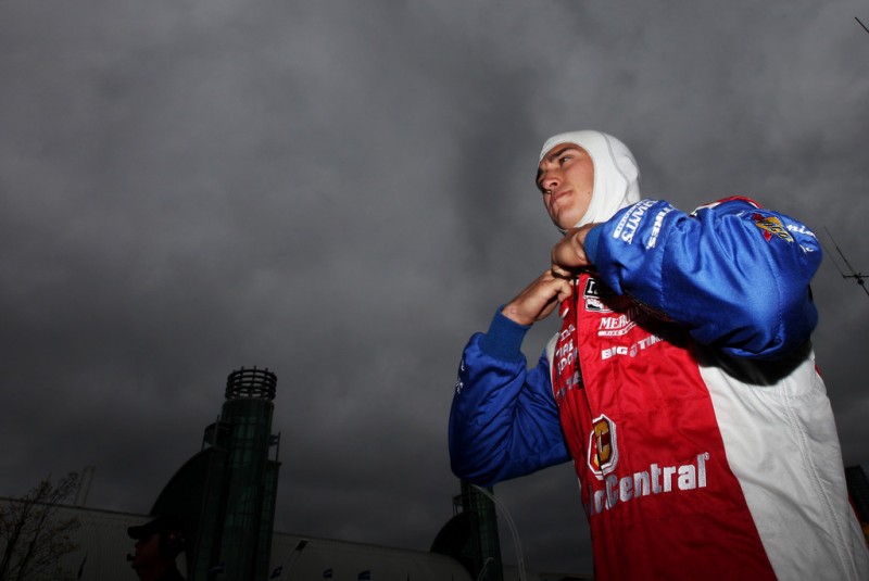 Graham Rahal, driver of the #38 Service Central Chip Ganassi Racing Honda stands on pit road during practice for the IZOD INDYCAR Series Honda Indy Toronto on July 7, 2012 in Toronto, Canada. 
