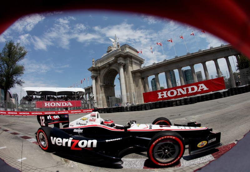 Will Power of Australia, drives the #12 Verizon Team Penske Chevrolet during qualifying for the IZOD INDYCAR Series Honda Indy Toronto on July 7, 2012 in Toronto, Canada. 