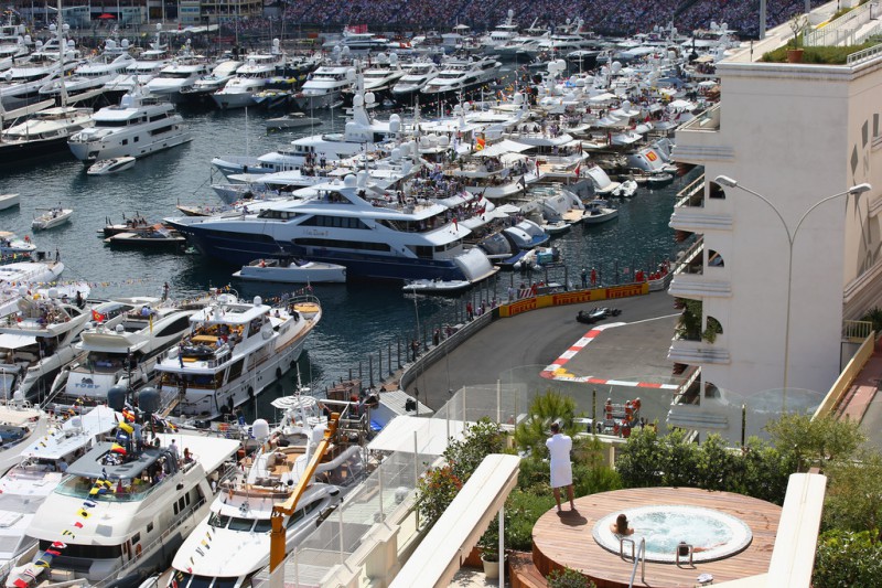 Lewis Hamilton of Great Britain and Mercedes GP drives during the Monaco Formula One Grand Prix at Circuit de Monaco on May 24, 2015 in Monte-Carlo, Monaco.